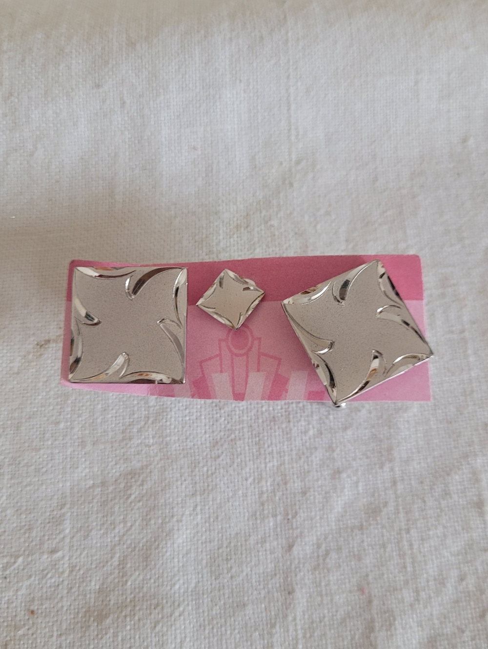 Vintage Anson Cufflinks And Tie Pin Sterling Silver